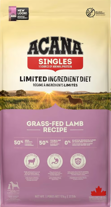 Acana Singles Grass-Fed Lamb Kuzu Etli 17 kg Yetişkin Köpek Maması