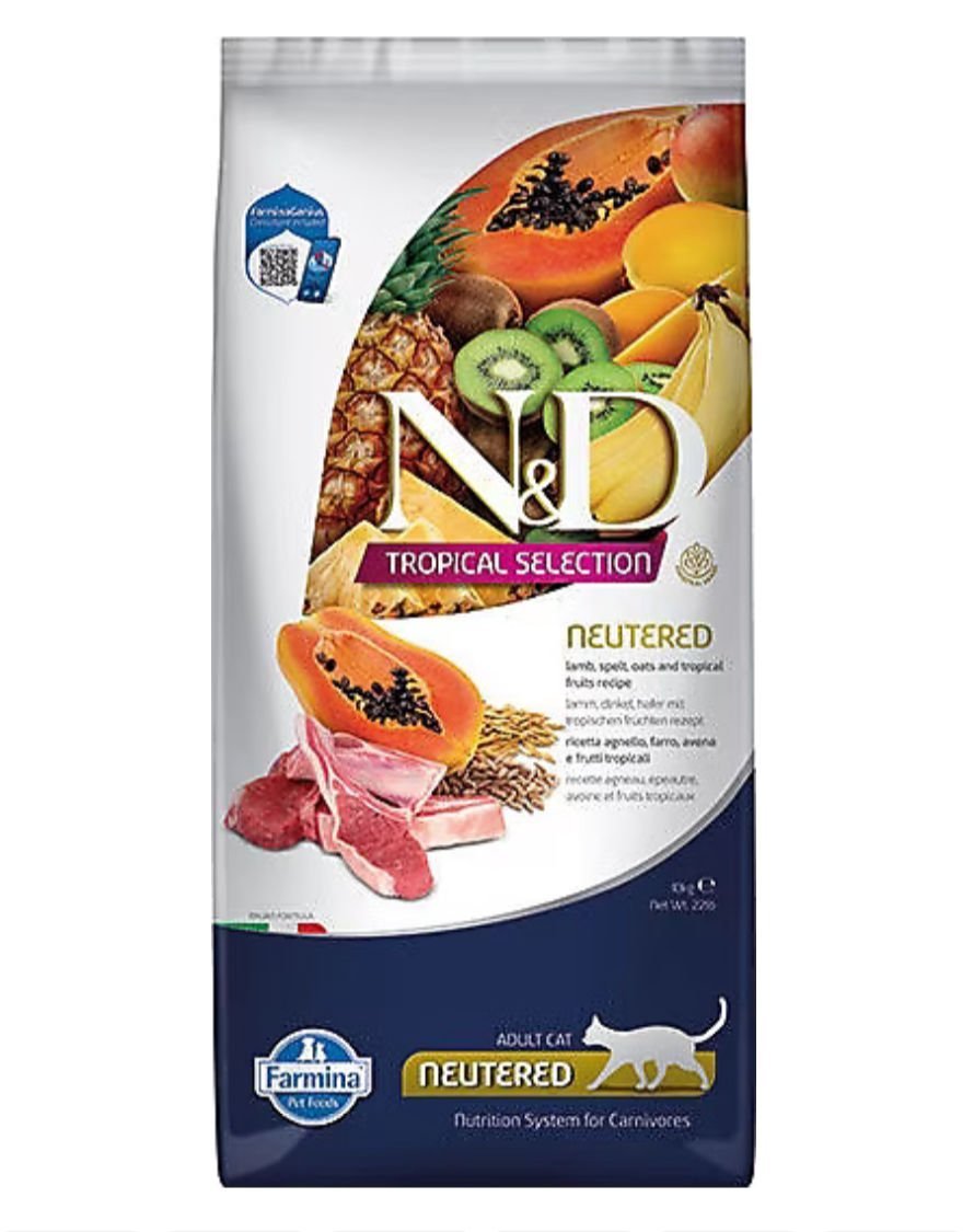 N&D Tropical Selection Kuzu Etli 10 kg Kısırlaştırılmış Yetişkin Kedi Maması