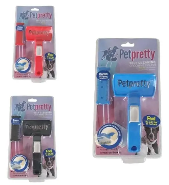 PetPretty Basmalı Otomatik Temizlenen Kedi ve Köpek Tarak Tüy Toplama Tarağı