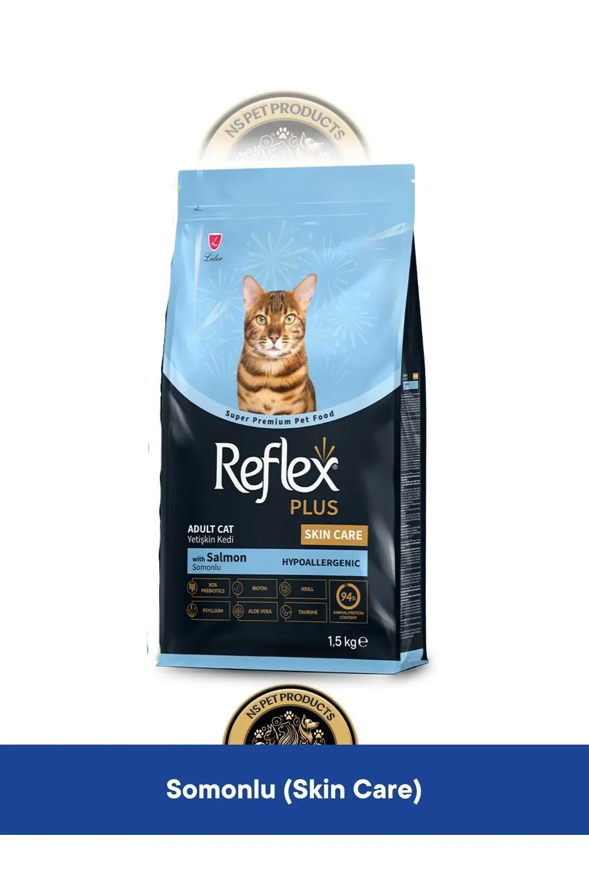Reflex Plus Skin Care Somon Balıklı Yetişkin Kedi Maması 1,5 kg