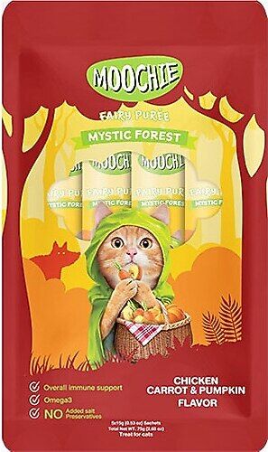 Moochie Tavuklu-Havuçlu-Balkabaklı 15 gr 5'li Sıvı Kedi Ödül Maması
