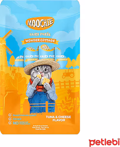 Moochie Ton Balıklı-Peynirli 15 gr 5'li Sıvı Kedi Ödül Maması