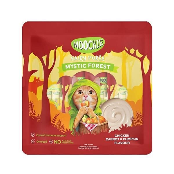 Moochie Tavuk Havuç ve Bal Kabaklı Krema Kedi Ödülü 25 x 15gr