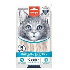 Wanpy Hairball Control Morinalı ve Tavuklu Tüy Yumağı Önleyici Krema Kedi Ödül Maması 14gr (5'li)