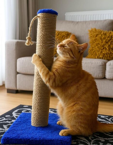 Kedi tırmalama tahtası 50 cm mavi