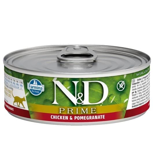 N&D Prime Tavuklu ve Narlı Tahılsız Yetişkin Kedi Konservesi 70gr