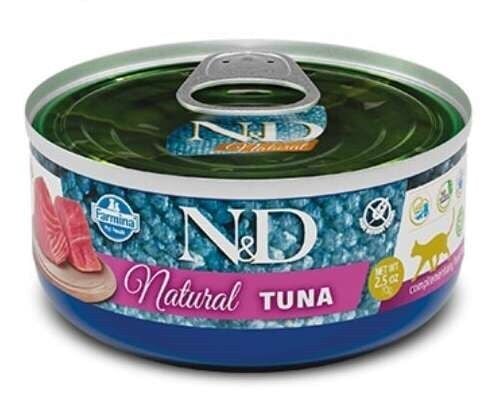 N&D Natural Ton Balıklı Tahılsız Yetişkin Kedi Konservesi 70gr