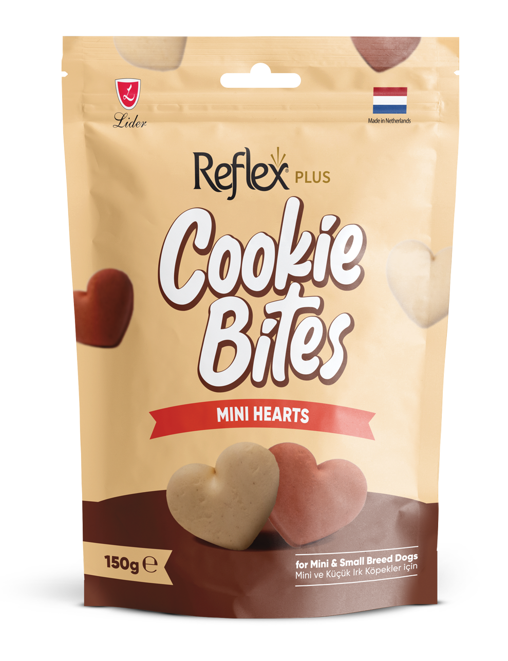 Reflex Plus Cookie Bites / Mini Hearts 150g