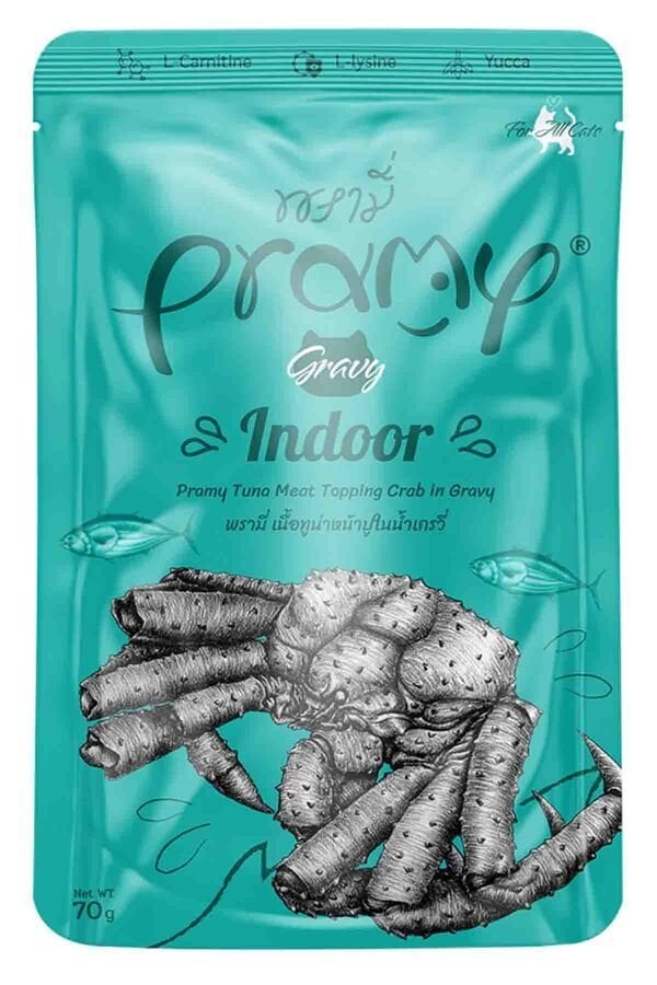 Pramy Sos İçinde Yengeç Çubuklu ve Ton Balıklı Yetişkin Kedi Konservesi 70gr